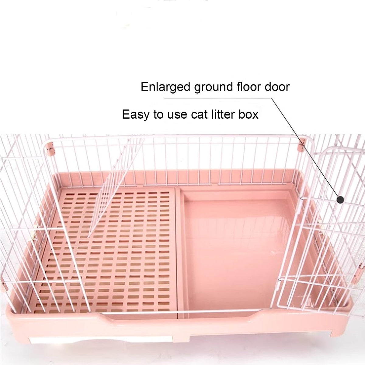 Foldable 4 Tier Detachable Cat Cage with Hammock B4101