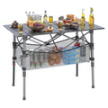 Portable Aluminum Folding Camping Table with Storage Basket P52193