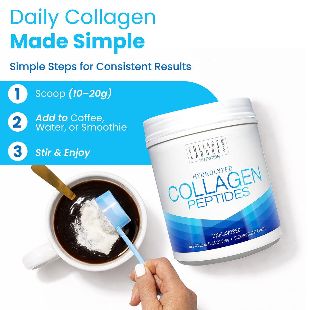 Hydrolyzed Collagen Peptides 20 oz Unflavored Powder I710207