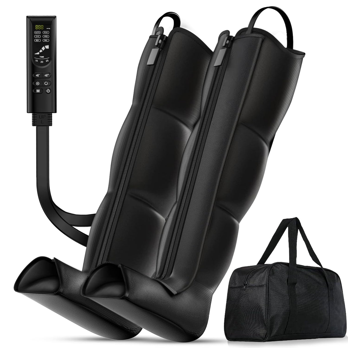 Black Medium Leg Compression Boots Z6793