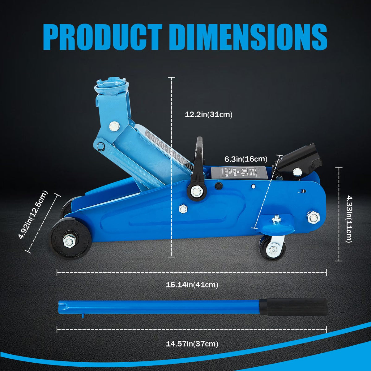 1.5 Ton Low Profile Steel Floor Jack L5315