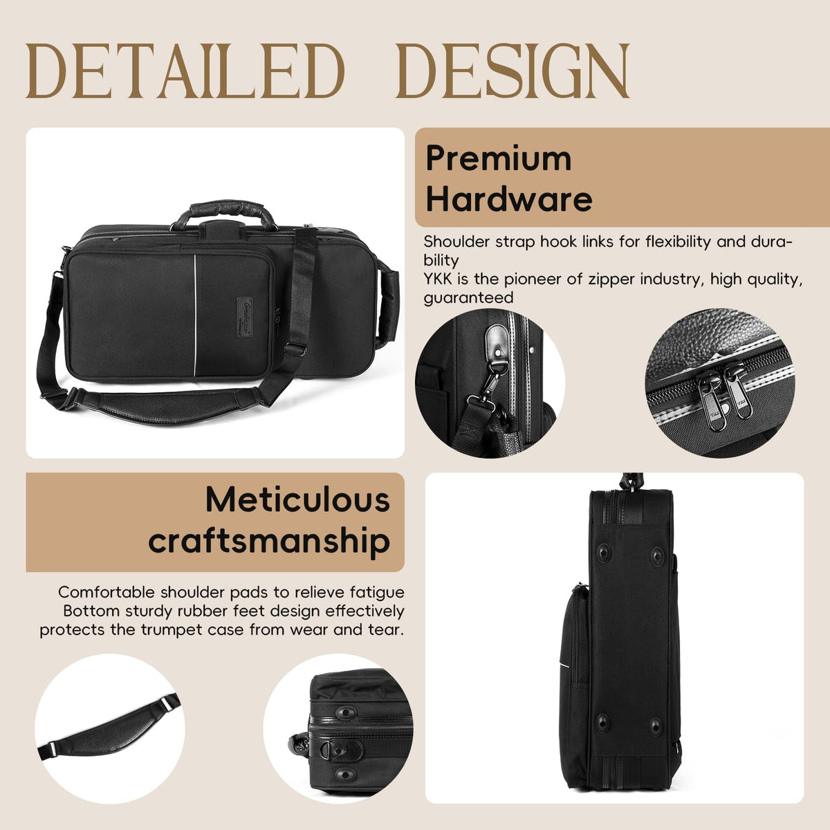 Rectangular Trumpet Case with Backpack Straps E44924