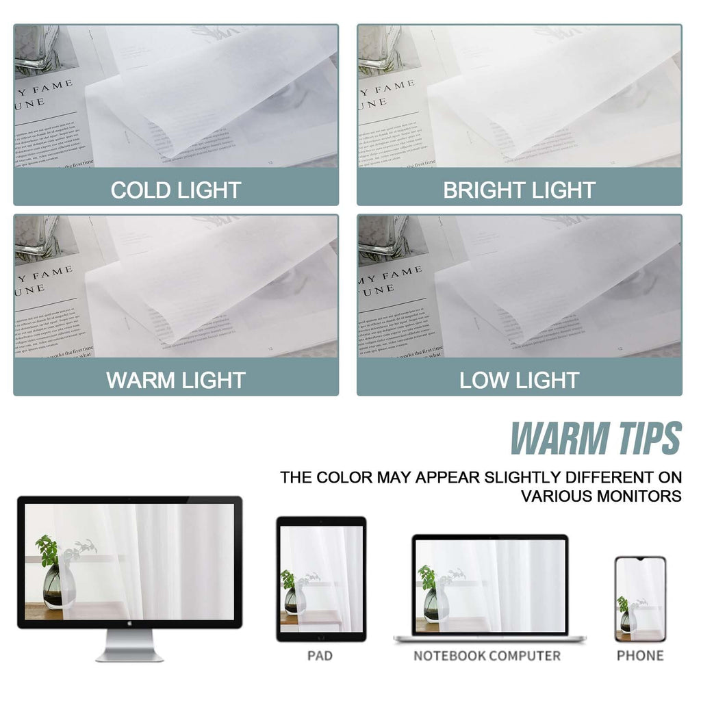 Extra Wide Sheer White Curtains 84 Inches Long 2 Panels G2317