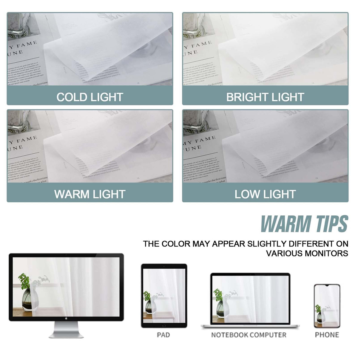 Extra Wide Sheer White Curtains 84 Inches Long 2 Panels G2317