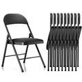 Folding Chairs with Cushion 10 Pack Black X289801