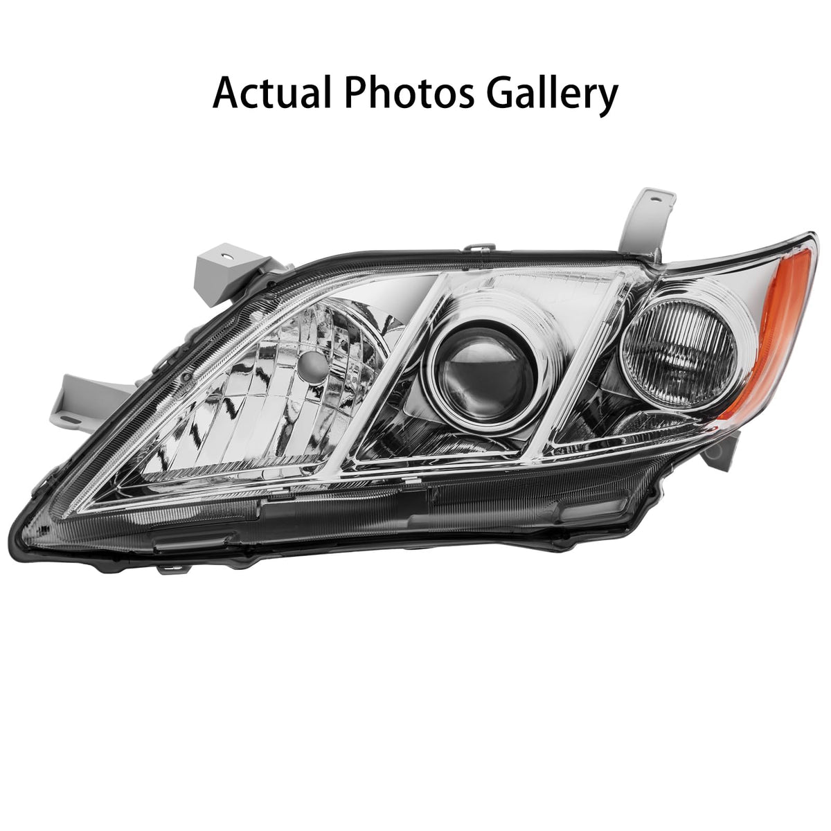 Headlights Assembly for 2007 2008 2009 Toyota Camry Chrome Housing Clear Lens V88021