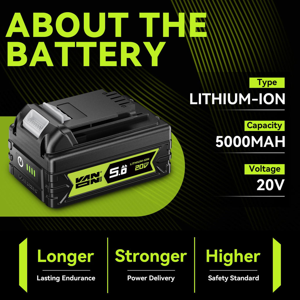 20V Max 5.0Ah Lithium Battery 2 Pack V559176