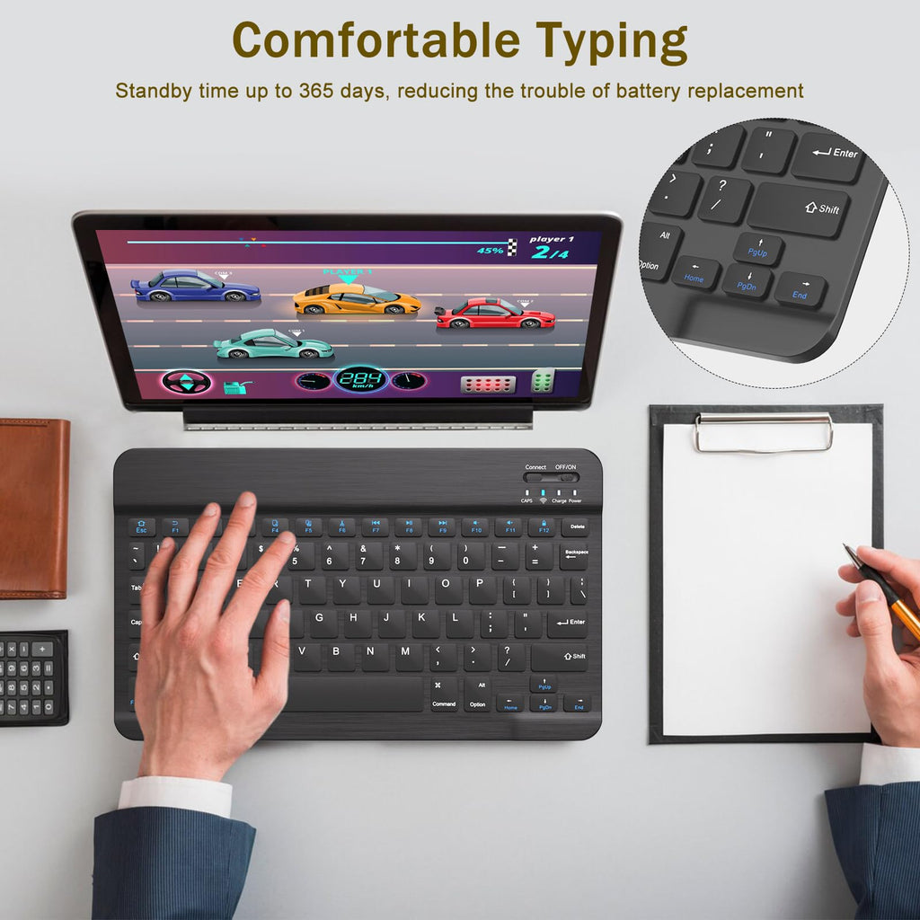 Black Rechargeable Bluetooth Keyboard and Mouse Combo Y2990