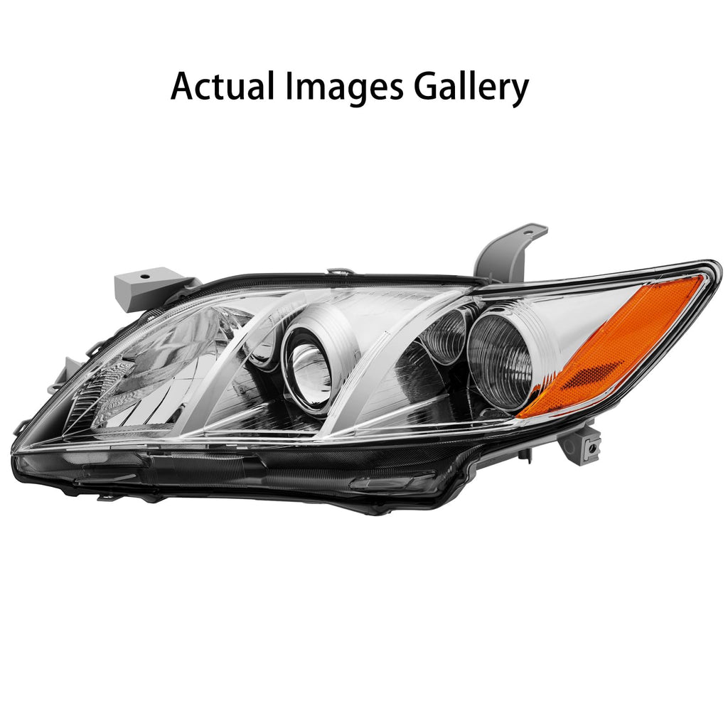 Headlights Assembly for 2007 2008 2009 Toyota Camry Chrome Housing Clear Lens V88021