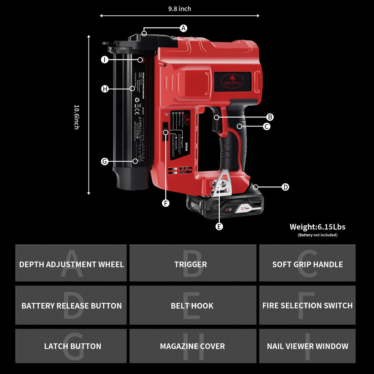 18G Cordless Brad Nailer J727694