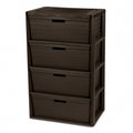4 Drawer Brown Plastic Storage Tower X4493