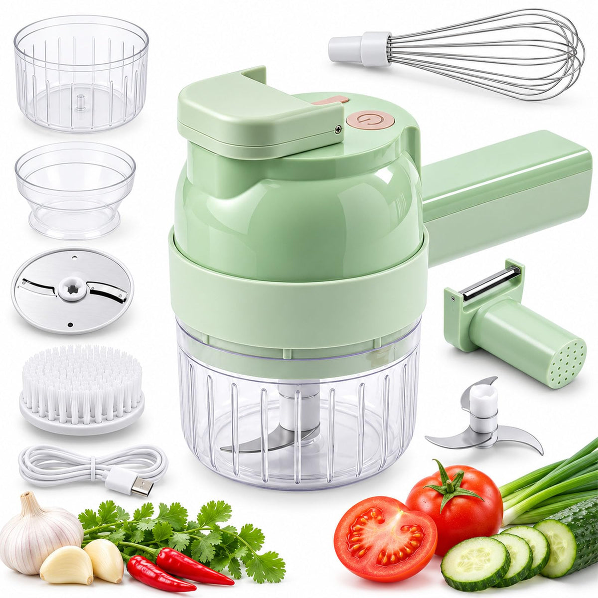 5-in-1 Wireless Electric Vegetable Chopper Z378446