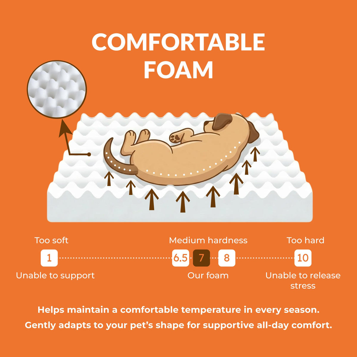 Wood Dog Bed Frame with Foam Mattress K2038
