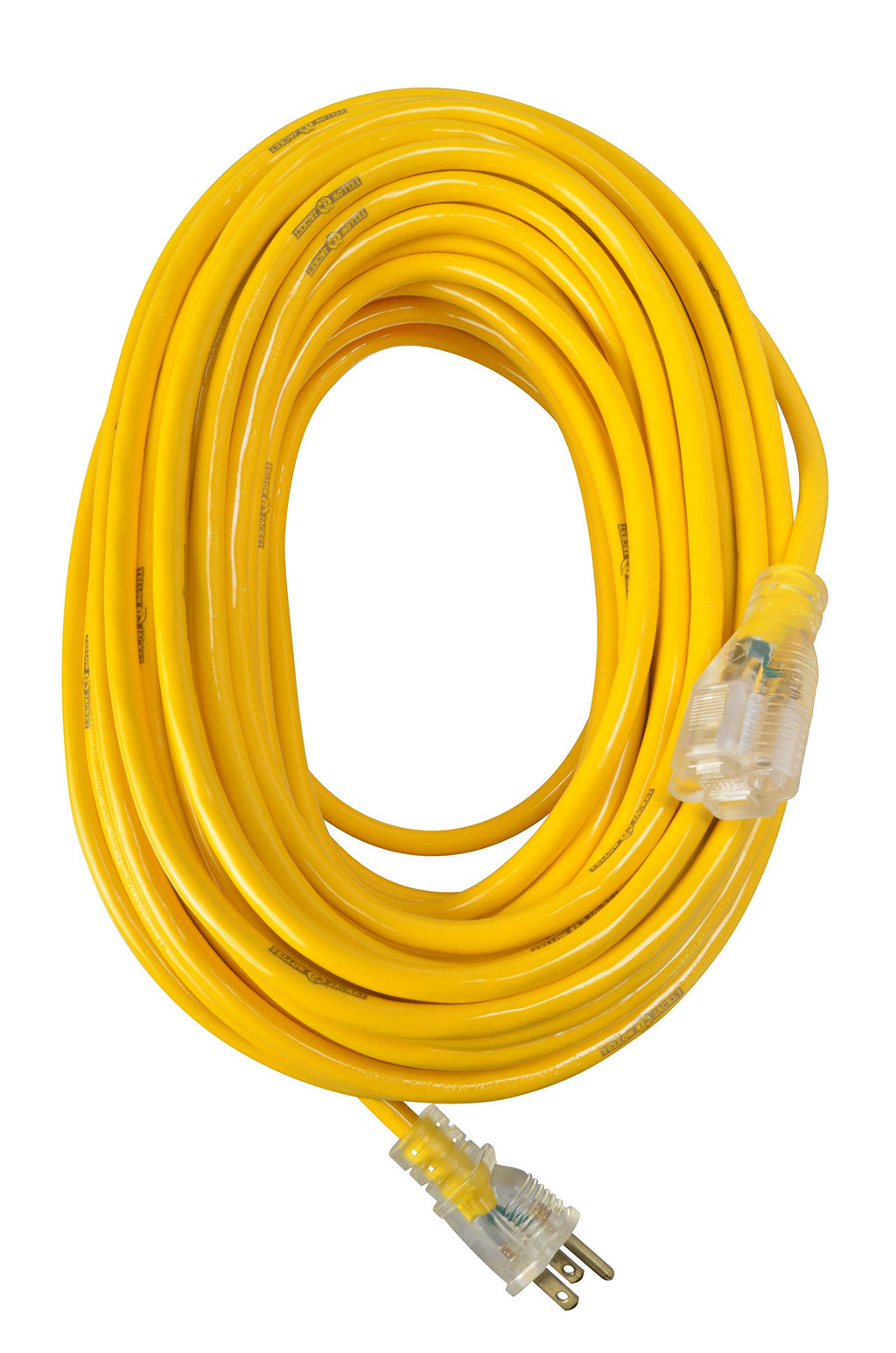 Yellow 100ft. 12/3 15Amp Heavy Duty Extension Cord D596