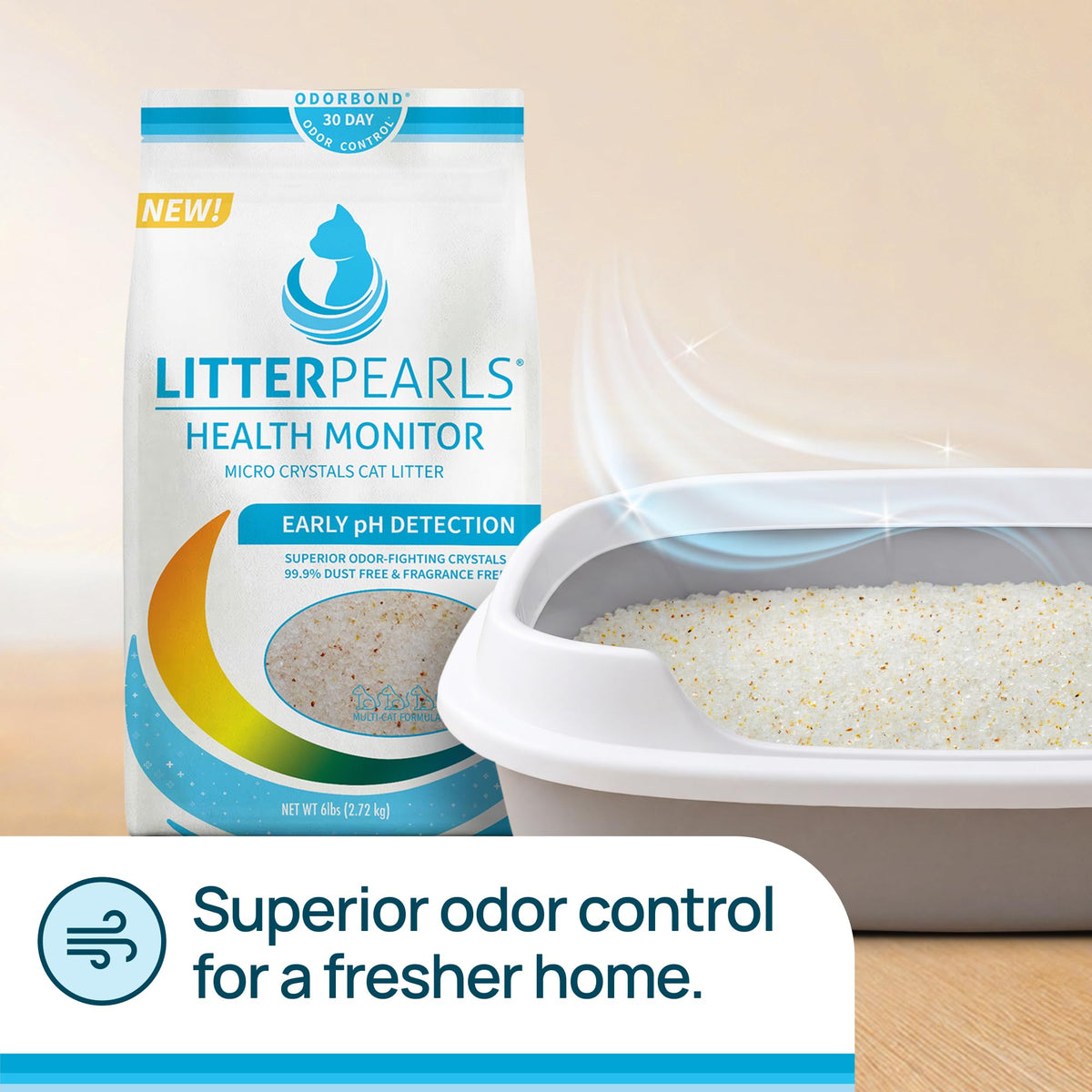 Unscented Micro Crystals Cat Litter 6 LB Bag W355