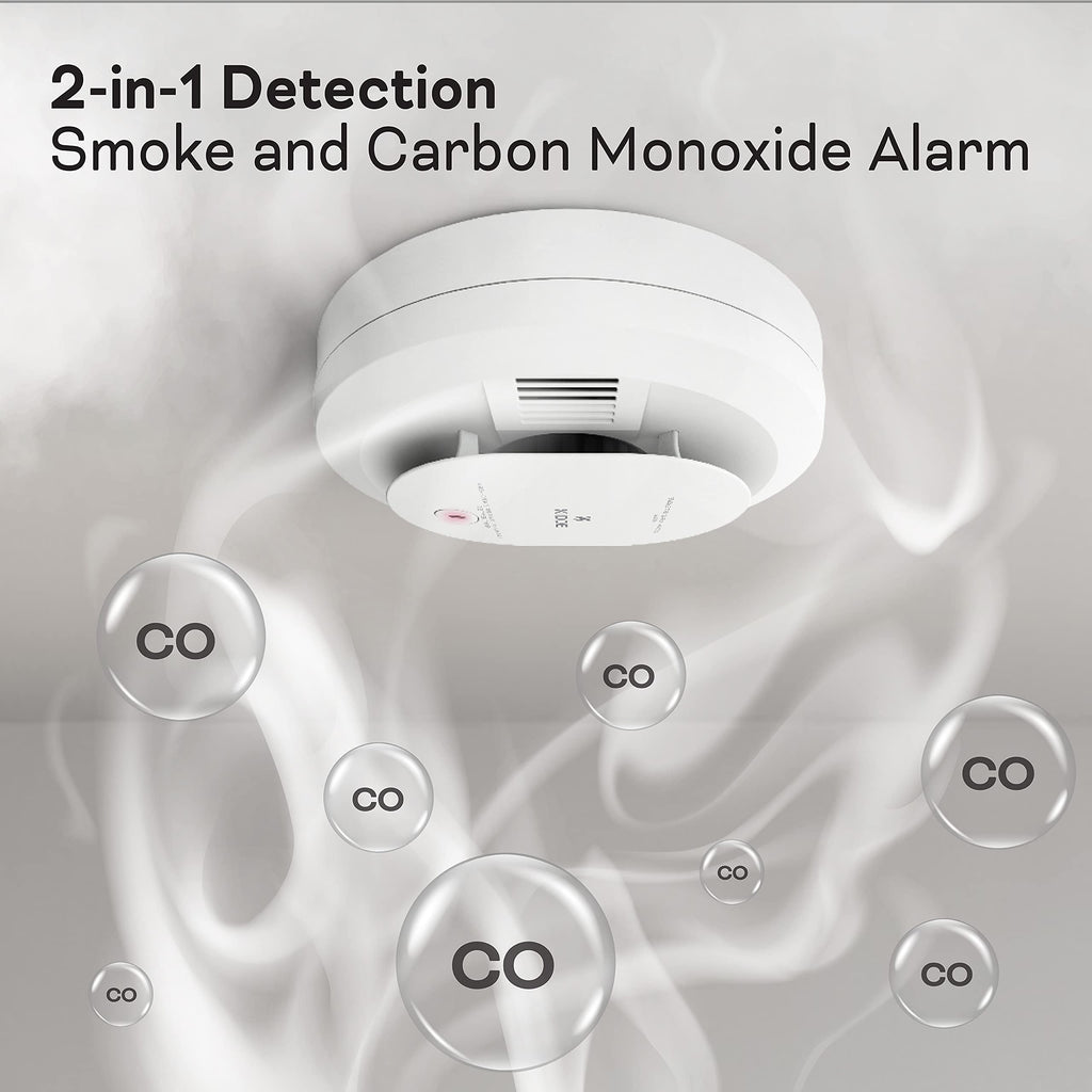 Hardwired Smoke & Carbon Monoxide Detector with Battery Backup, 2 Pack Q7085