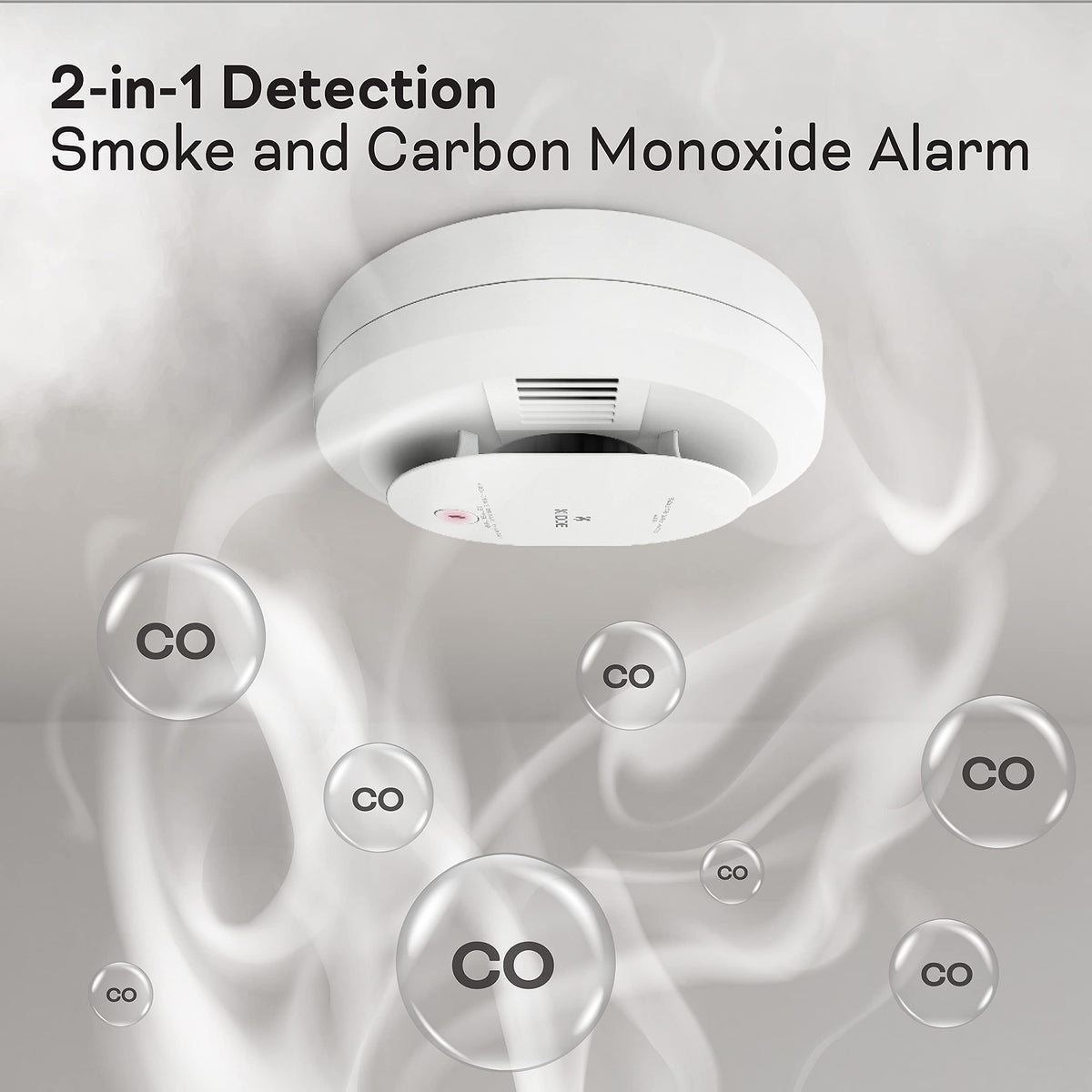 Hardwired Smoke & Carbon Monoxide Detector with Battery Backup, 2 Pack Q7085