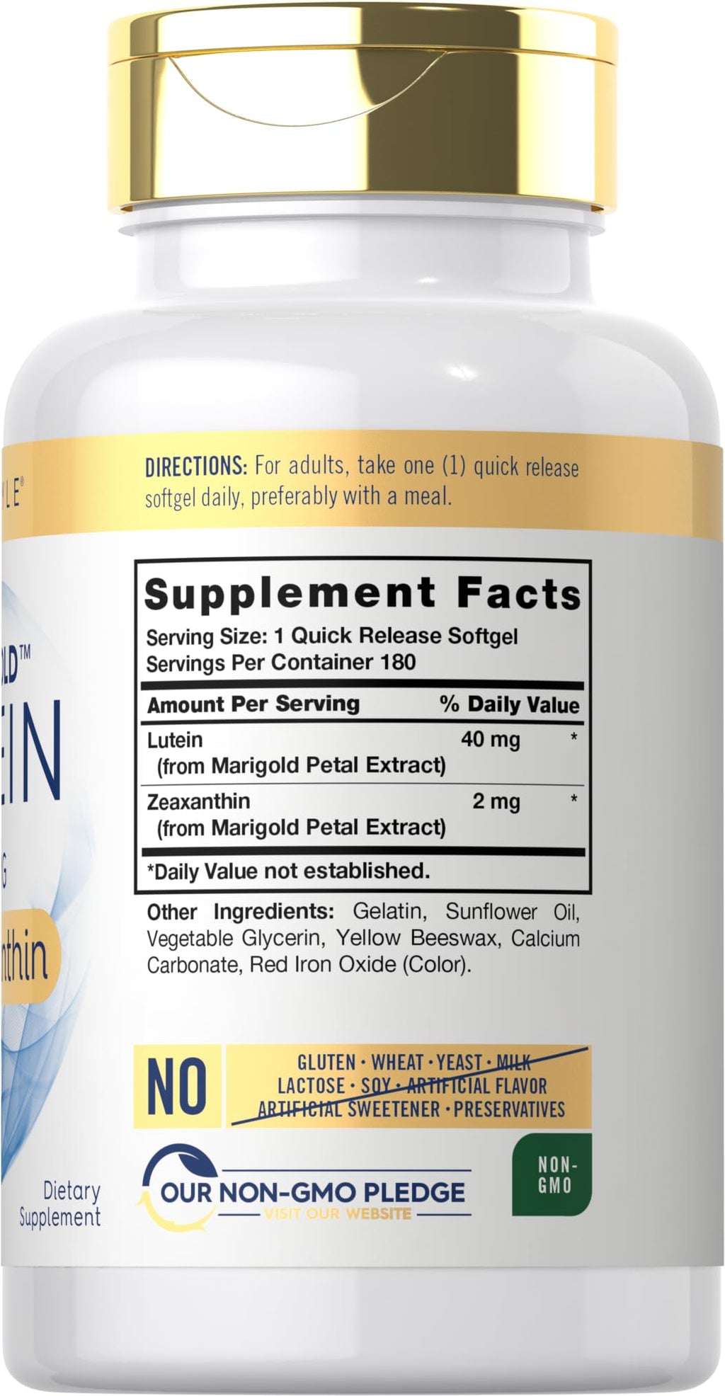 Lutein and Zeaxanthin 40mg 180 Softgels X840