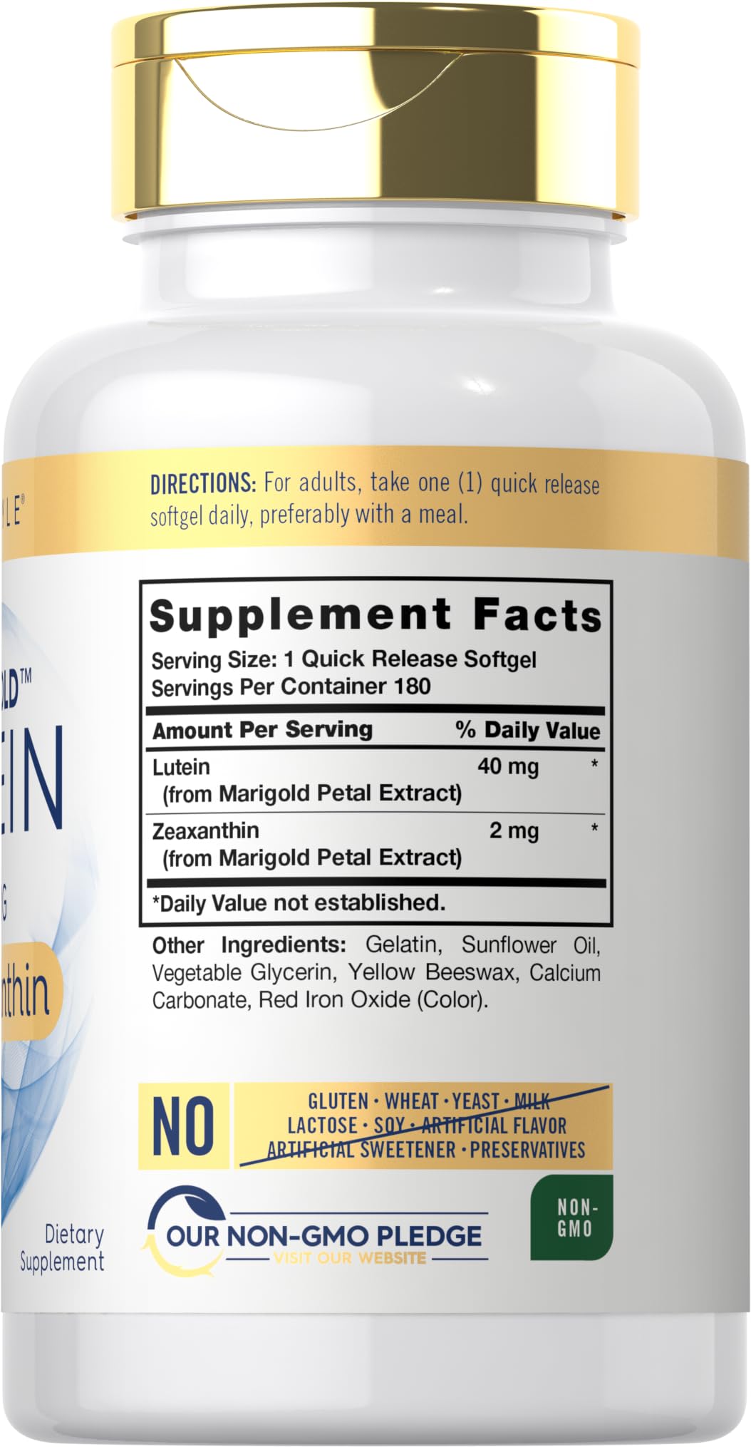 Lutein and Zeaxanthin 40mg 180 Softgels X840