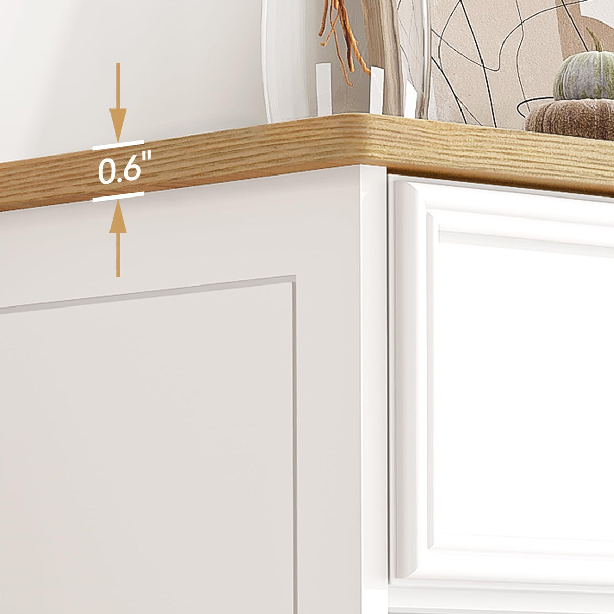 White Wooden Double Tilt Out Trash Cabinet H30013