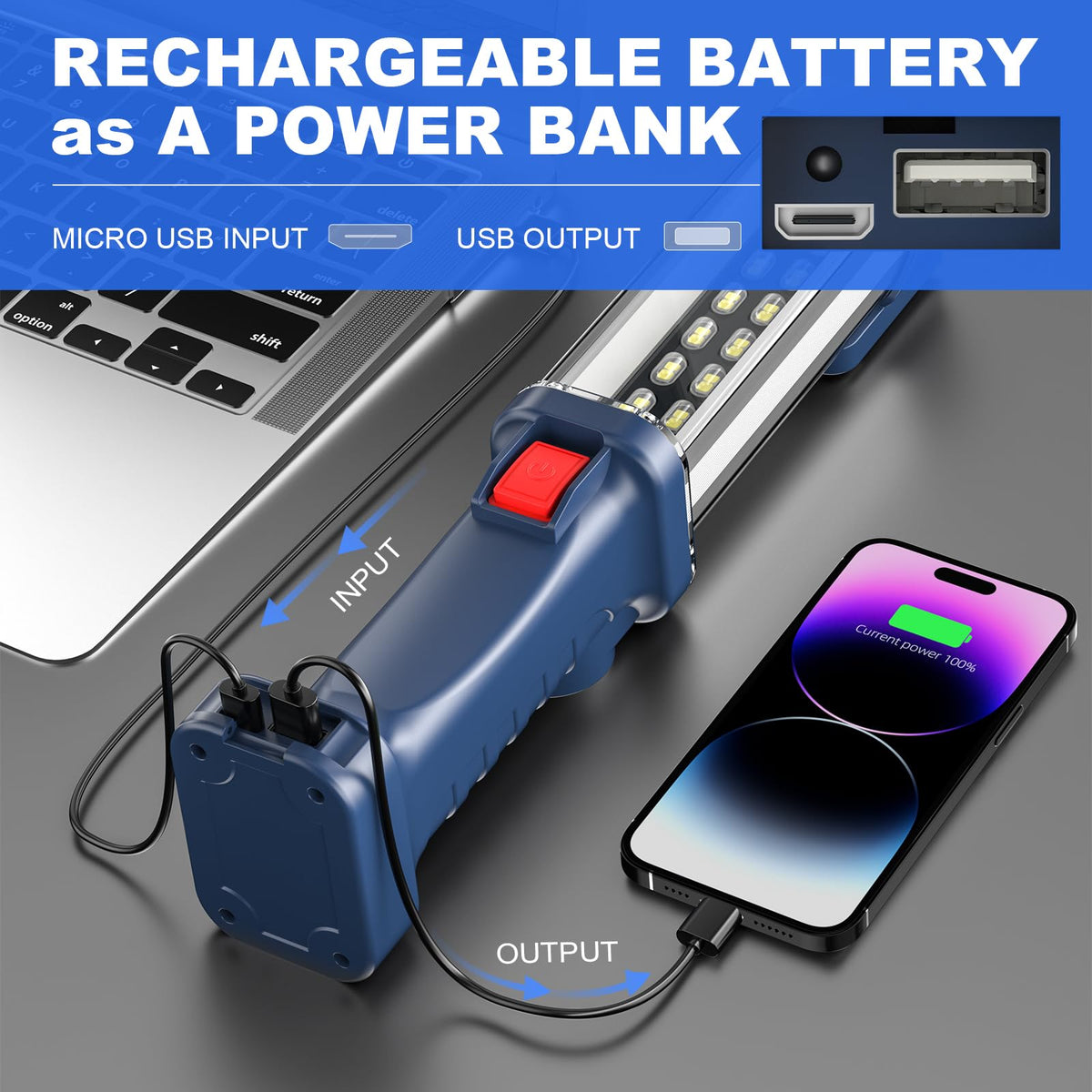LED Rechargeable Magnetic Work Light R50363
