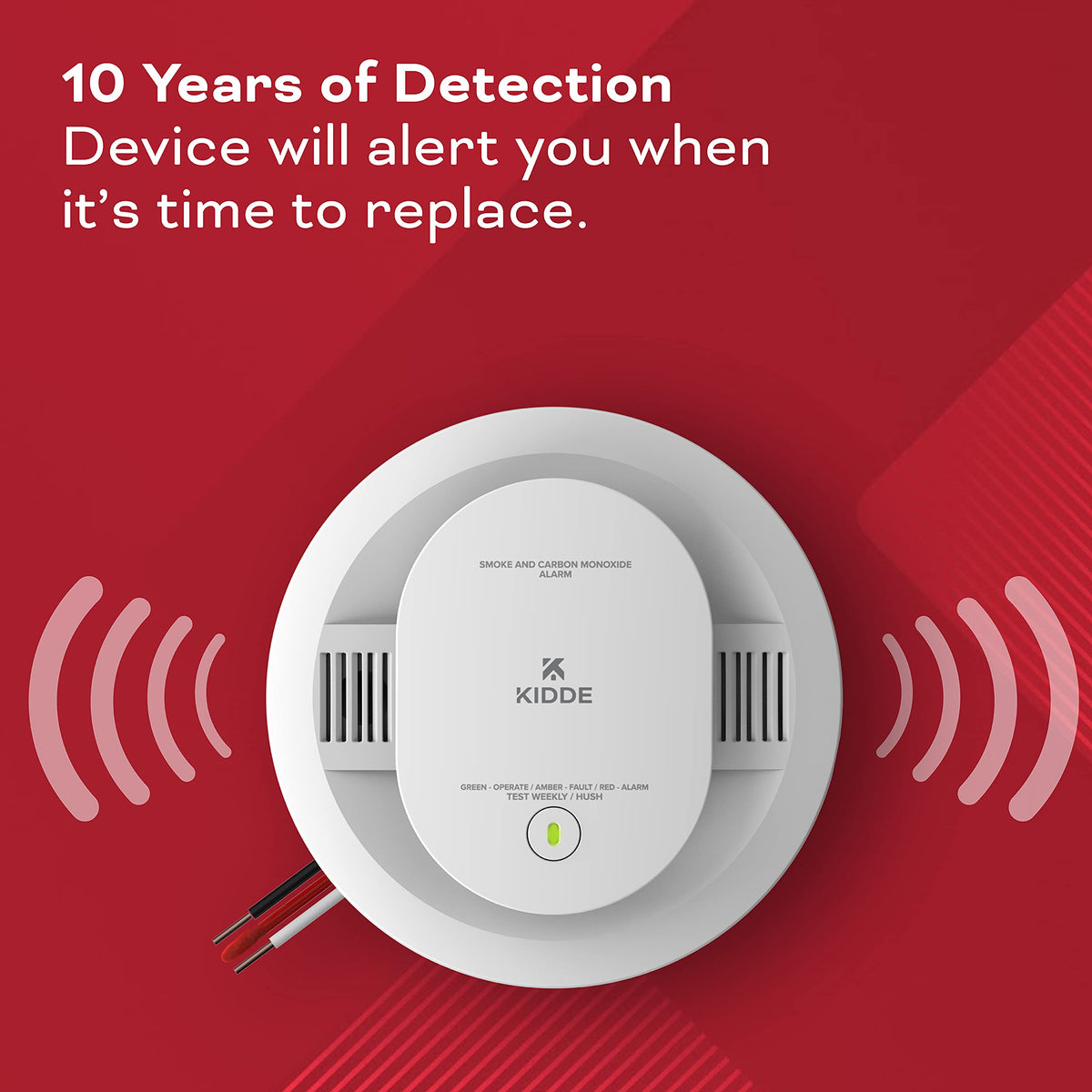 Hardwired Smoke & Carbon Monoxide Detector with Battery Backup, 2 Pack Q7085