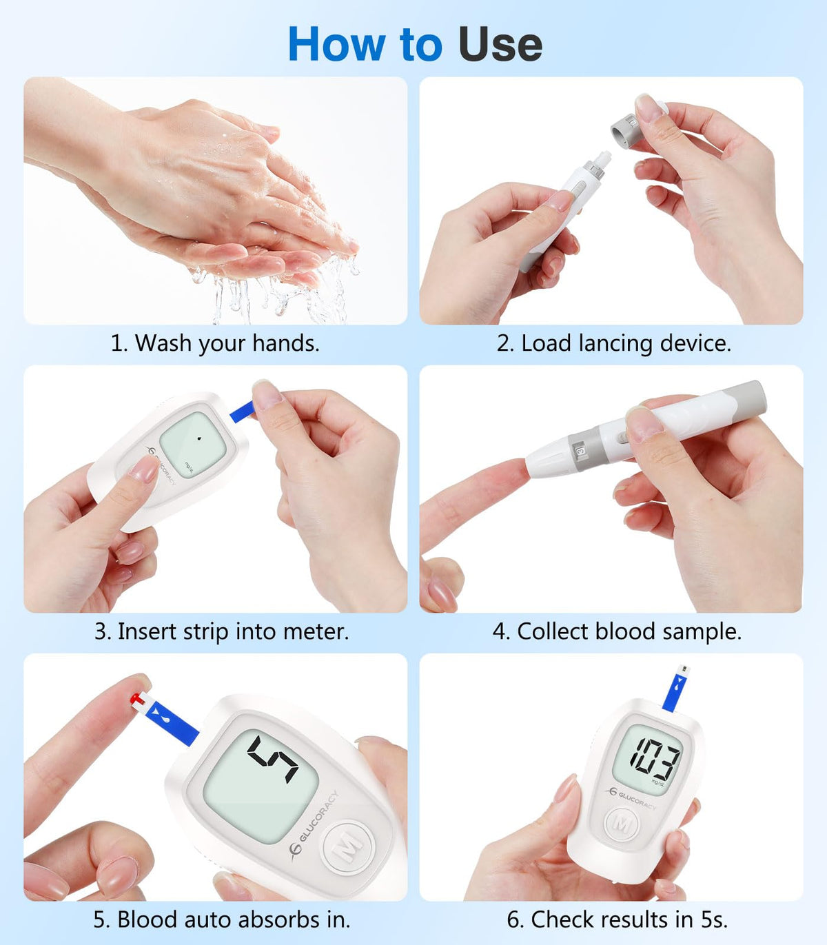 Blood Glucose Monitoring System, 100 Test Strips F18485