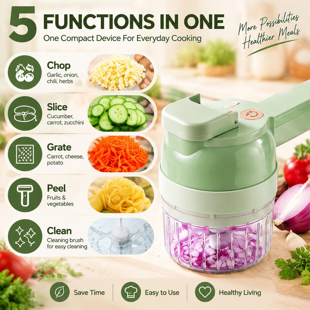 5-in-1 Wireless Electric Vegetable Chopper Z378446