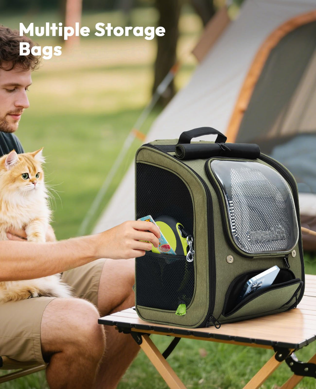 Green Cat Backpack Carrier M11895