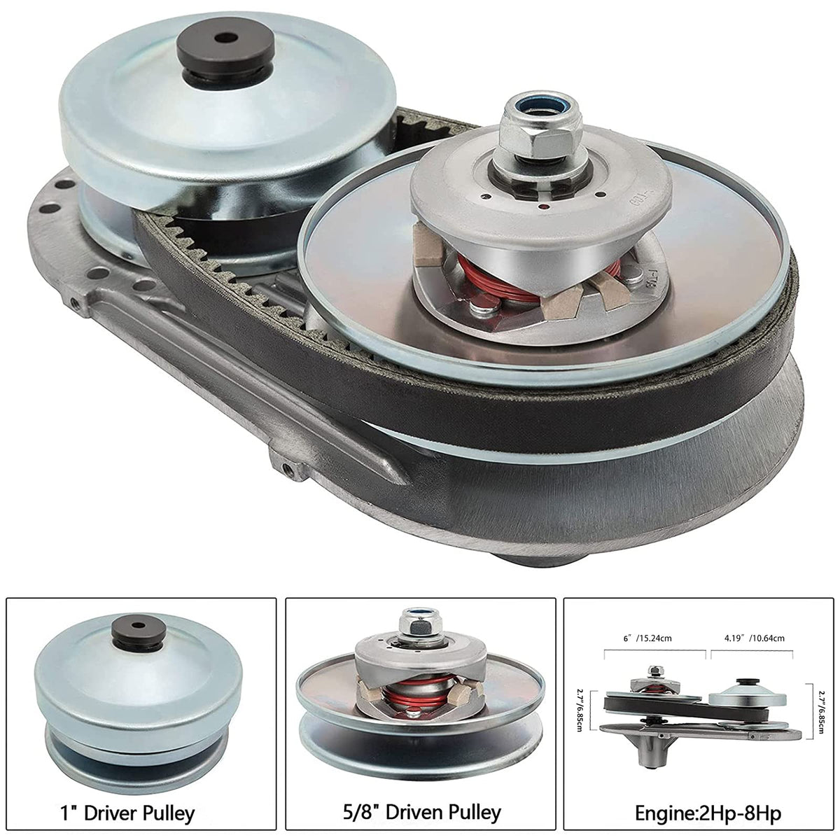 212CC 6.5 HP Go Kart Torque Converter Clutch Kit 3/4" 10T #40#41 and 12T #35 Chain J253