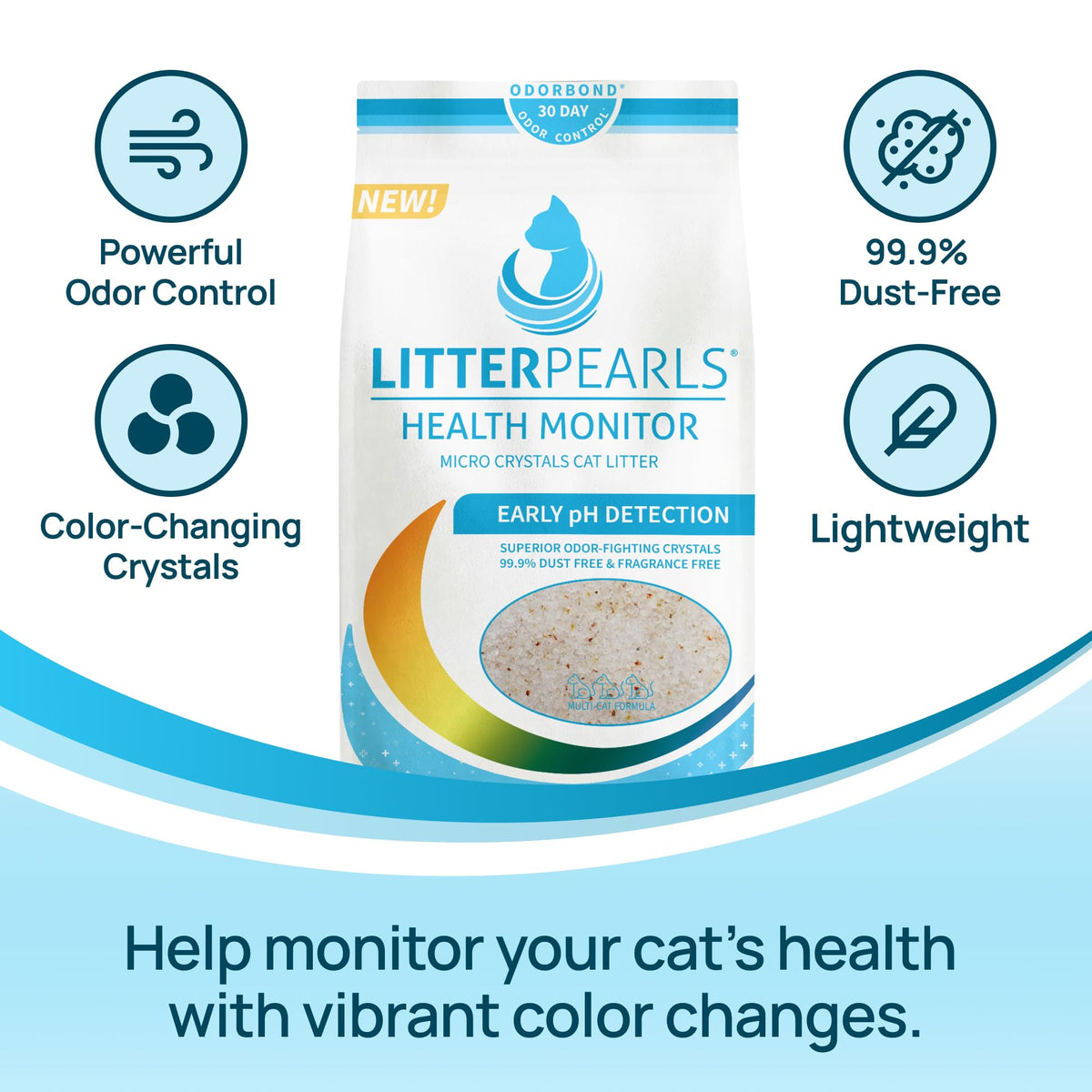 Unscented Micro Crystals Cat Litter 6 LB Bag W355