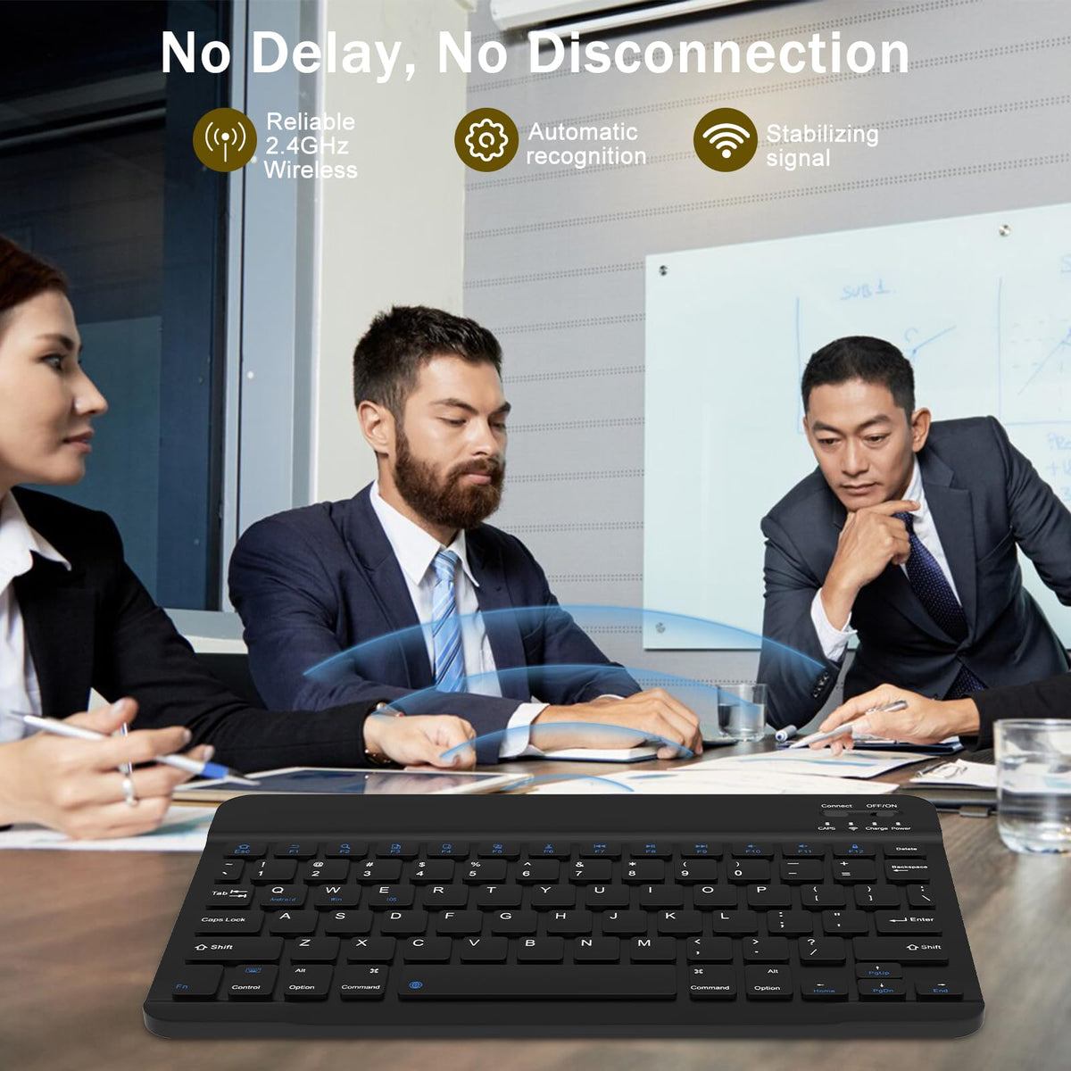 Black Rechargeable Bluetooth Keyboard and Mouse Combo Y2990