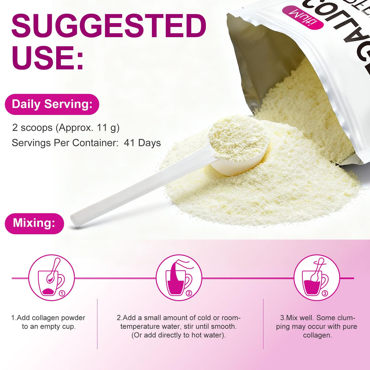 Unflavored Hydrolyzed Collagen Peptides Powder 16 OZ L9284