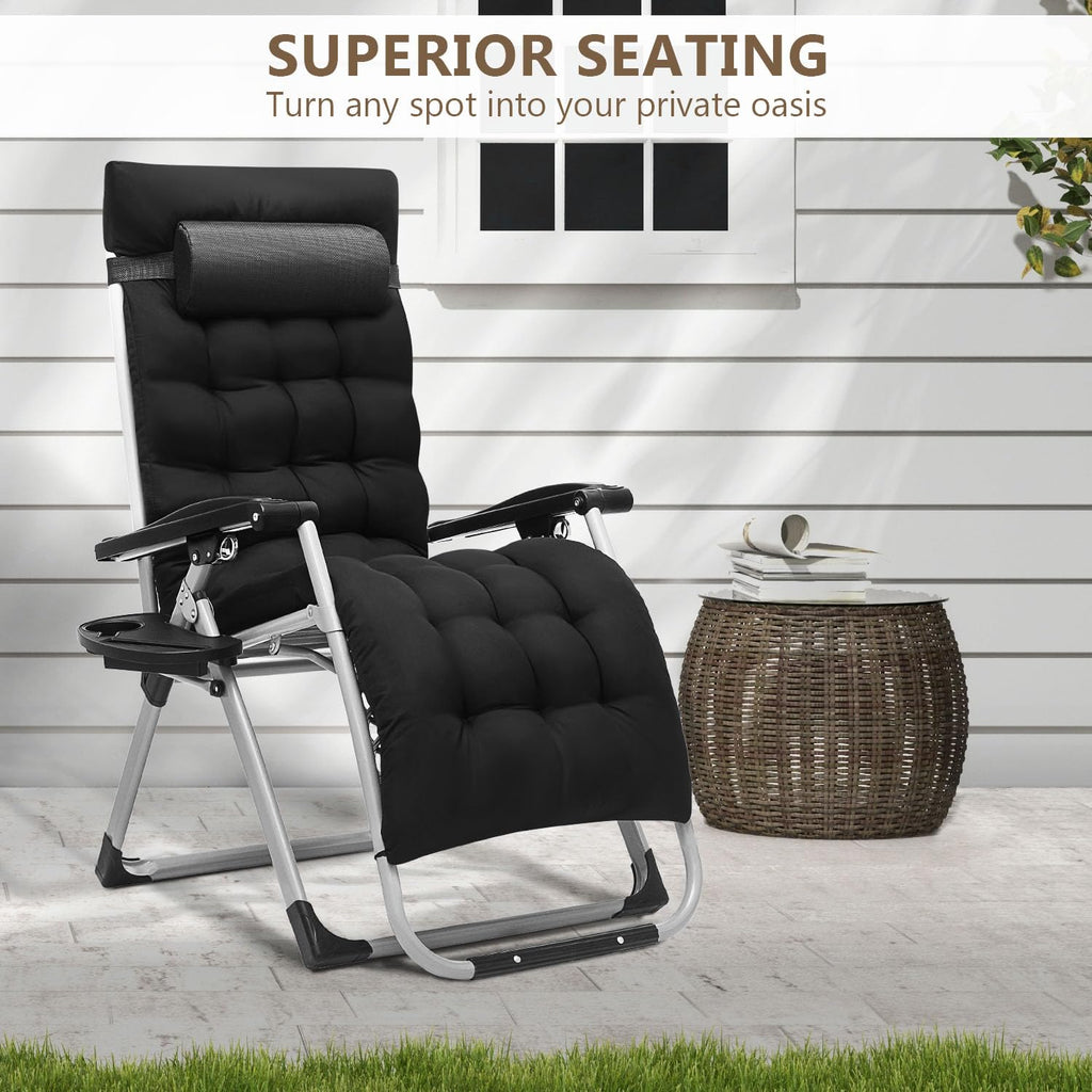 Zero Gravity Lounge Chair Black S763