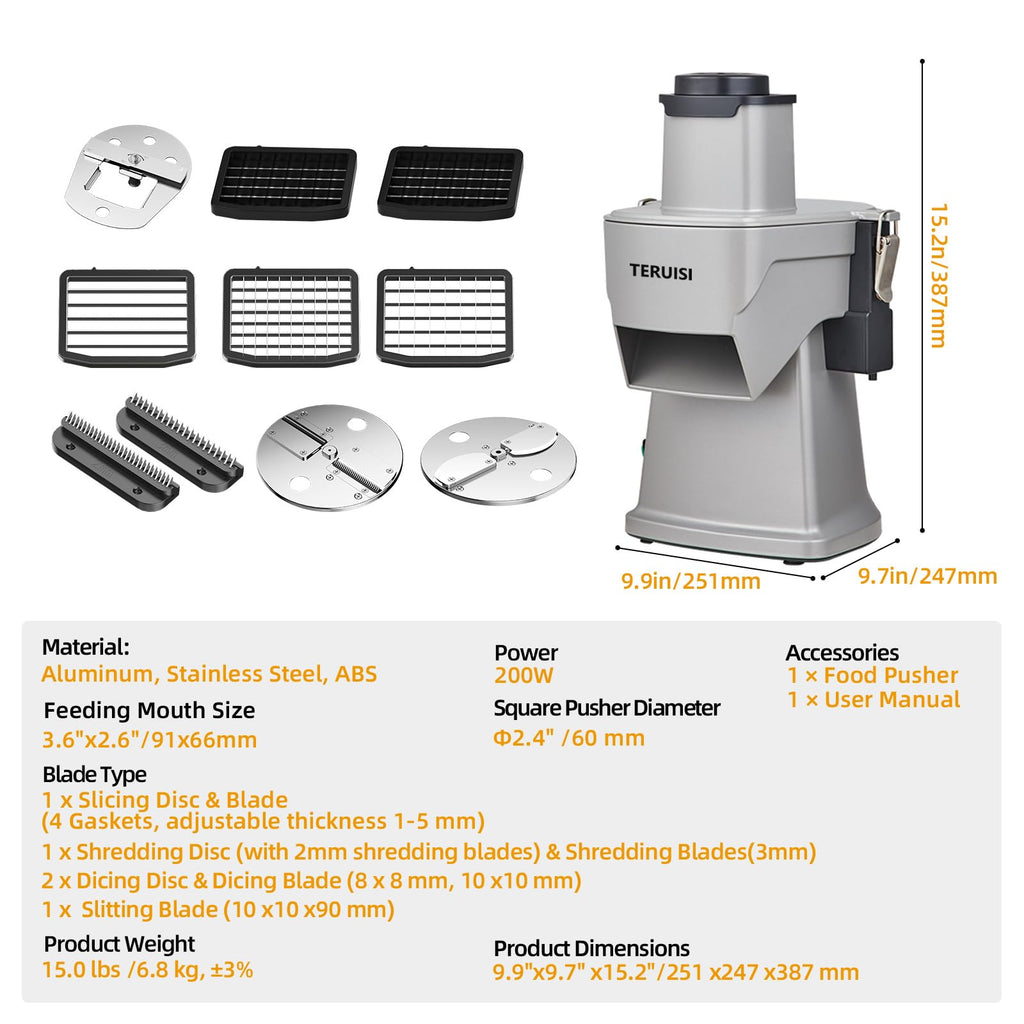200W 4-In-1 Electric Vegetable Chopper Food Processor F698