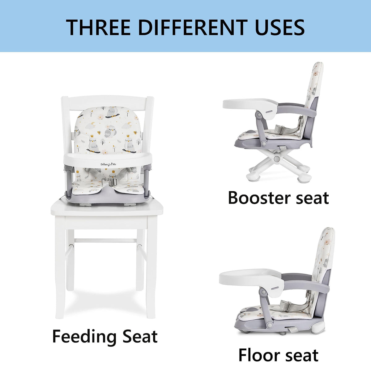 Booster Seat for Babies 6–36 Months, 3-in-1 Adjustable Portable Z113