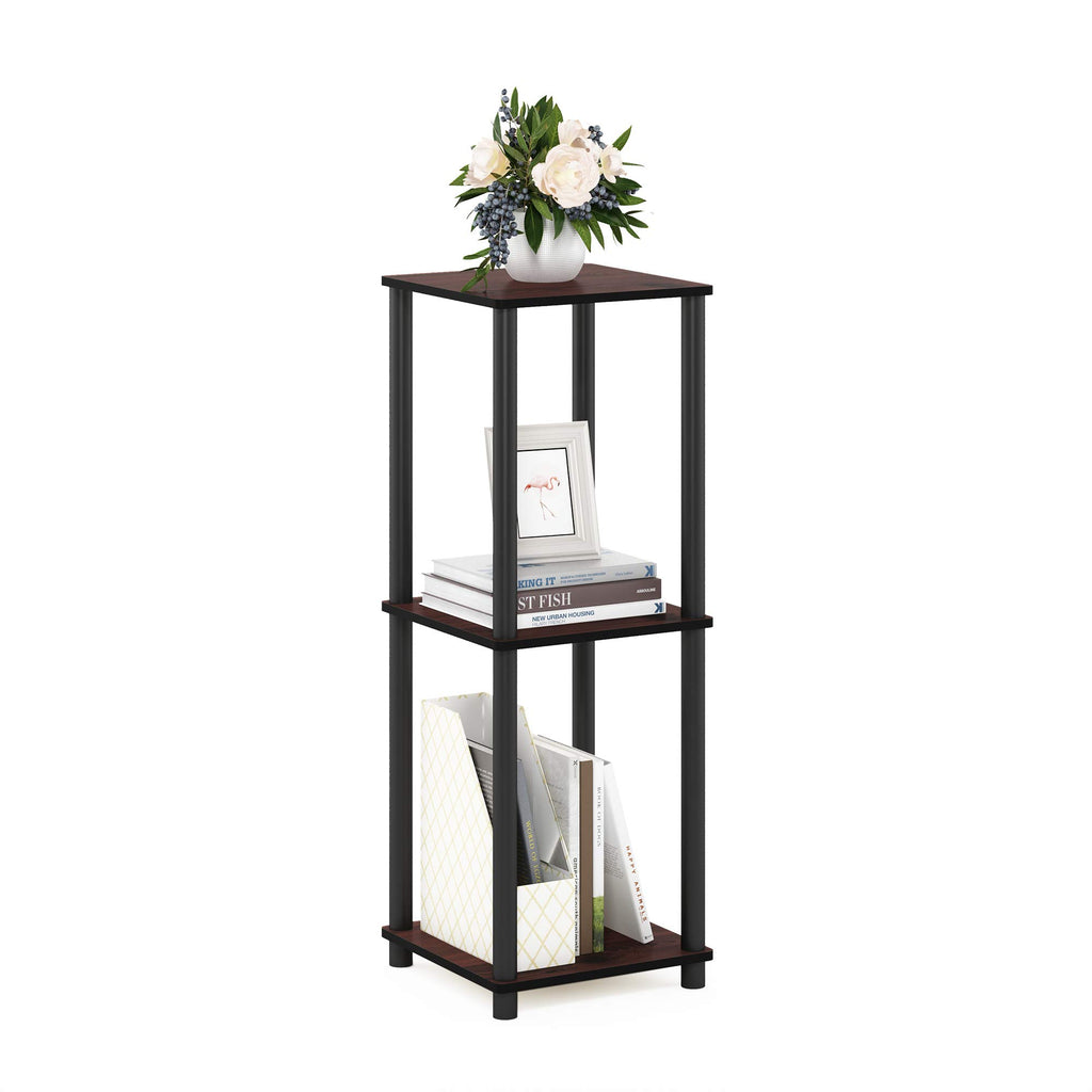 Set of 2 Dark Cherry Black End Table Z1003