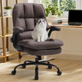 Brown Ergonomic Office Chair with Flip-up Armrests A370327
