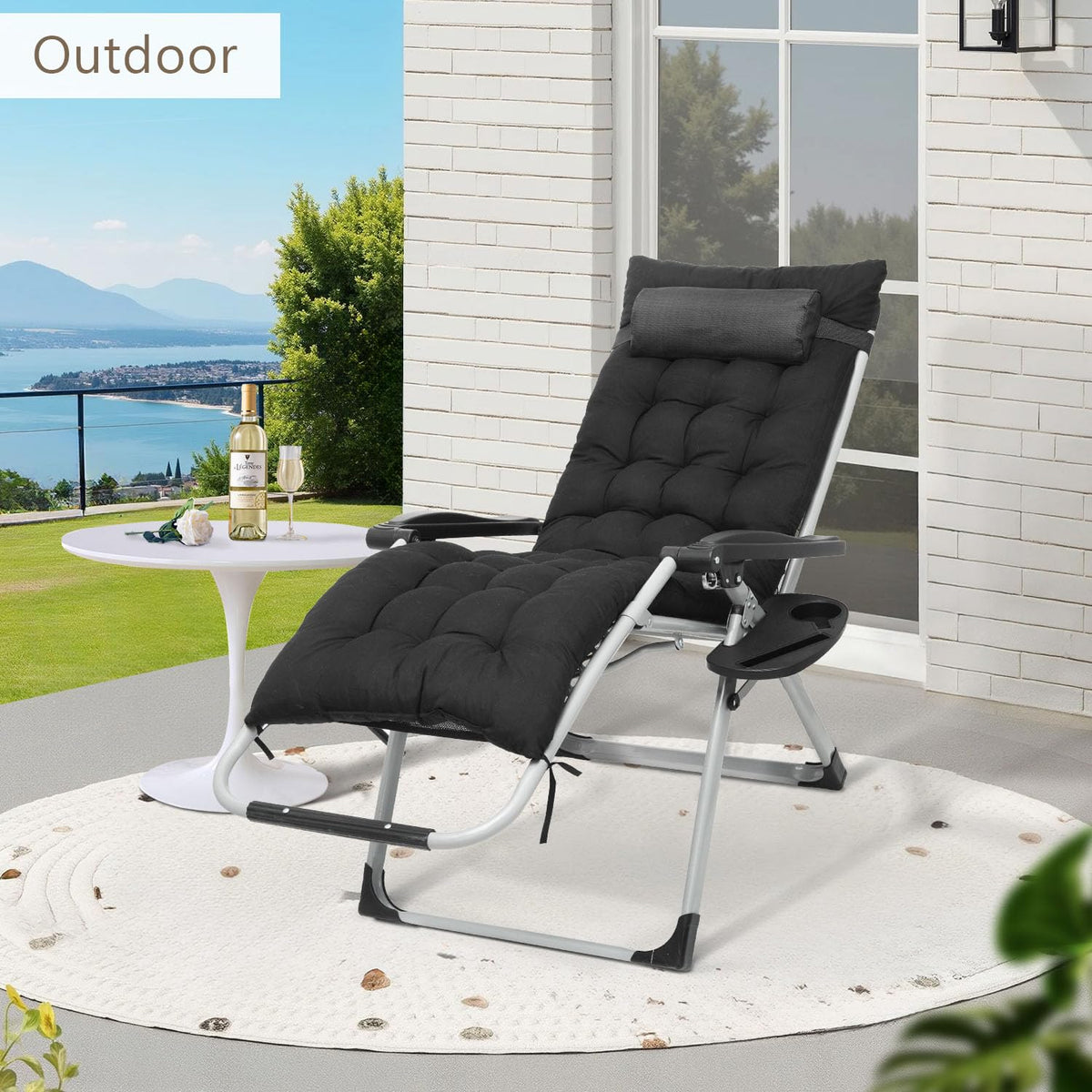 Zero Gravity Lounge Chair Black S763