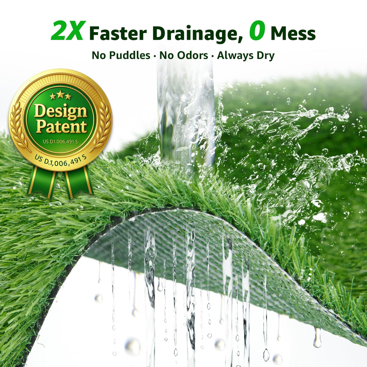 Artificial Grass Pee Pads 20"x 25" 2 Pack I7628