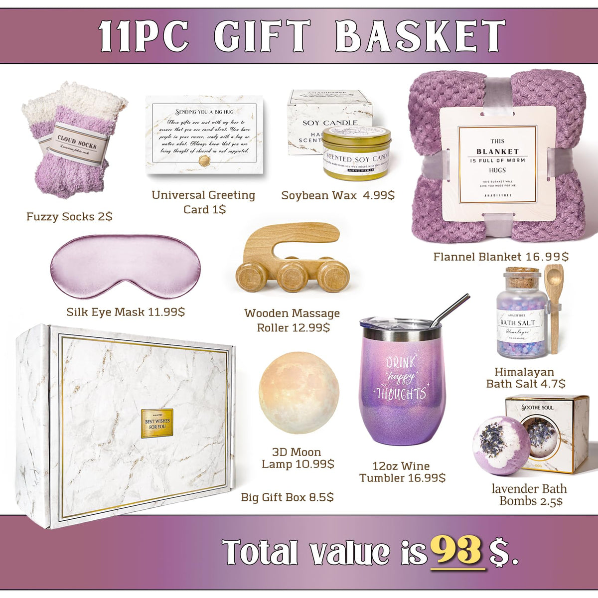 11 Pc Gift Baskets B266