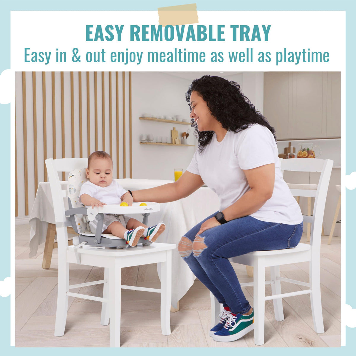 Booster Seat for Babies 6–36 Months, 3-in-1 Adjustable Portable Z113