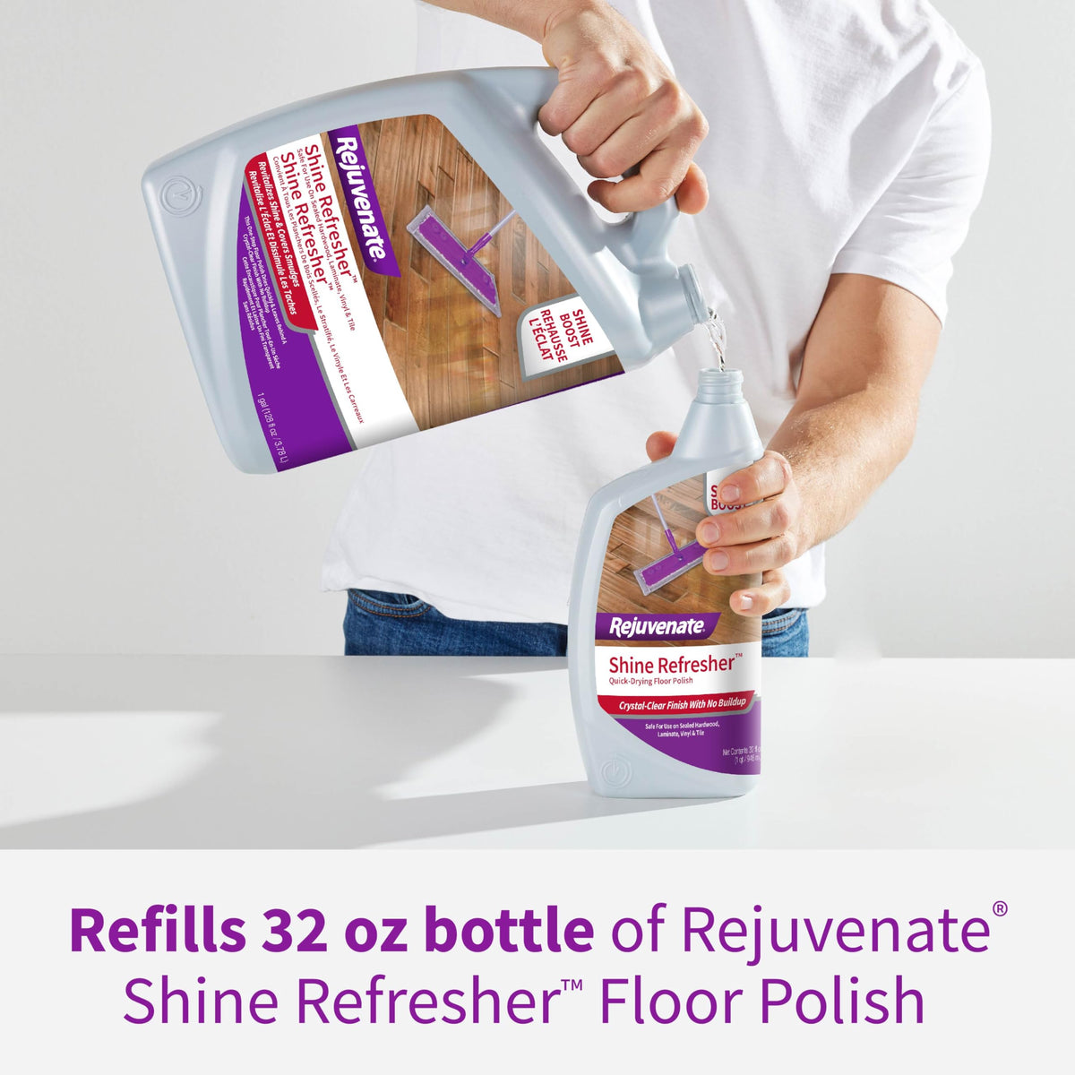 1 Gallon Floor Polish for Sealed Hardwood, Laminate, Vinyl and Tile C521067