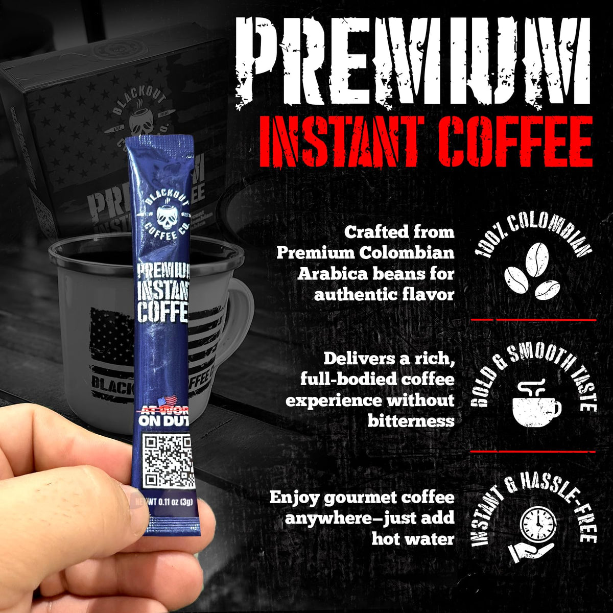 Colombian Arabica Instant Coffee Medium Roast 32 Count O58845