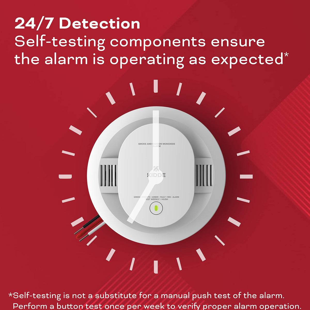 Hardwired Smoke & Carbon Monoxide Detector with Battery Backup, 2 Pack Q7085