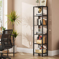 6-Tier Tall Narrow Bookshelf S24074