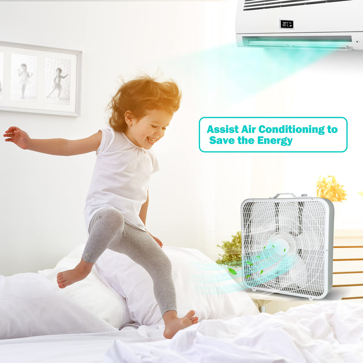 20'' 3-Speed Box Fan with Carry Handle K4400