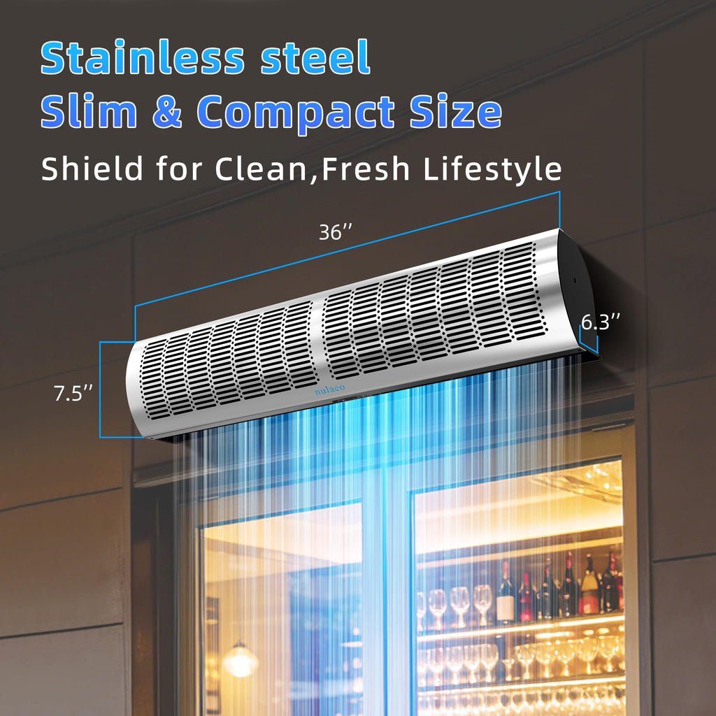 36'' Stainless Steel Wall-Mounted 2-Speed Air Curtain K179112