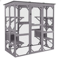 Extra Large 5-Level Outdoor Cat Enclosure with Cover S160