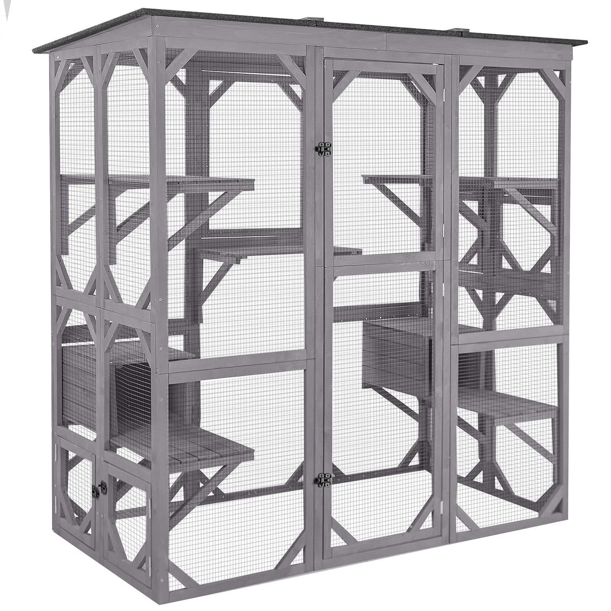 Extra Large 5-Level Outdoor Cat Enclosure with Cover S160